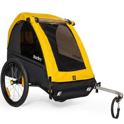 Remorque vélo voyage Burley – Bee Double pour 1-2 Enfants – jaune/noir